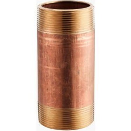 MERIT BRASS 3/4 In. X 2-1/2 In. Lead Free Seamless Red Brass Pipe Nipple - 140 PSI - Sch. 40 - Domestic 2012-250